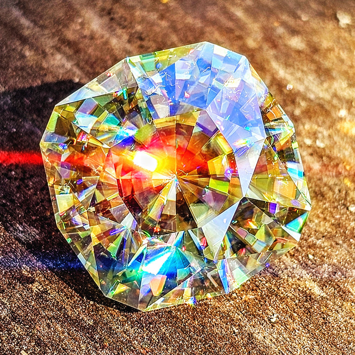 White Rutile 🌈🍭🦄, House Of Sylas Step Cushion Cut, 50.35 Carats