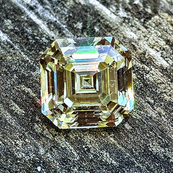 Pale Ghost Green Garnet, Asscher Cut, 6.75 Carats