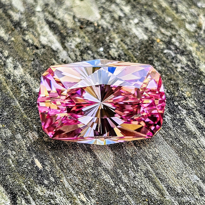 Lilac Purple Czochralski Lab Sapphire, House Of Sylas Long Cushion Cut, 26.9 Carats