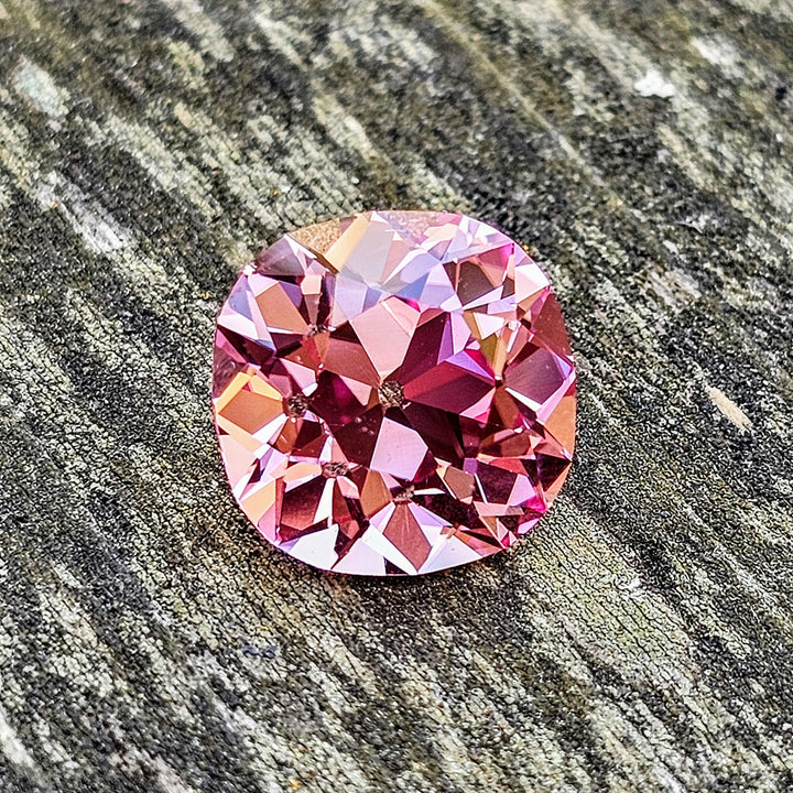 Light Pink Padparadscha Lab Sapphire, Antique Cushion Cut, 8.7 Carats