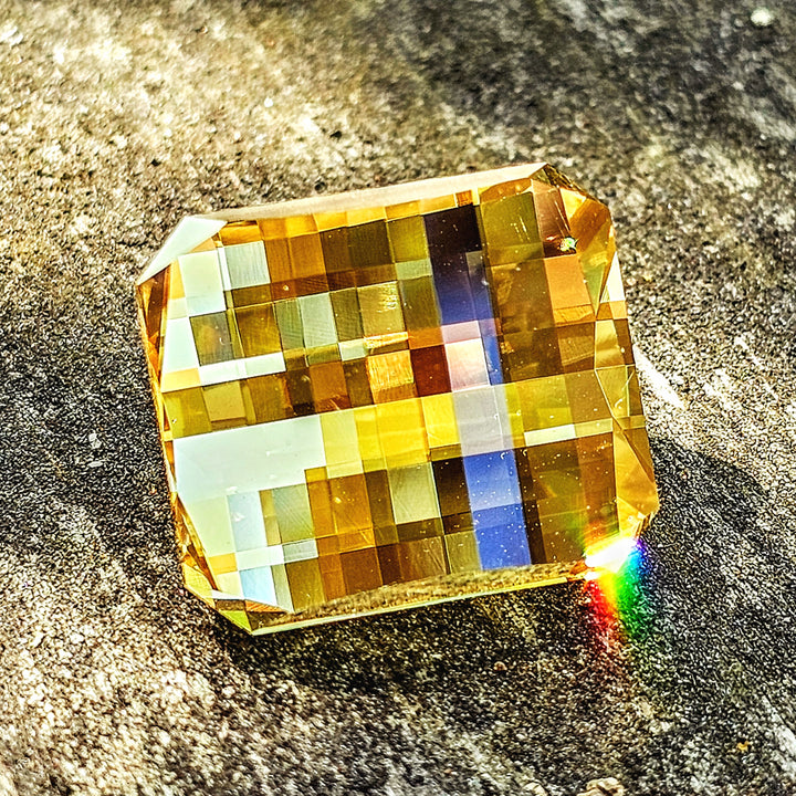 Experimental Samarium YAG, Pixel Rectangle Cut, 40.2 Carats