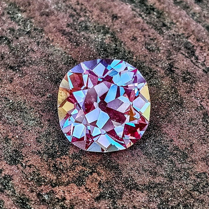 Repurposed Laser Alexandrite, Antique Cushion Cut, 6.9 Carats