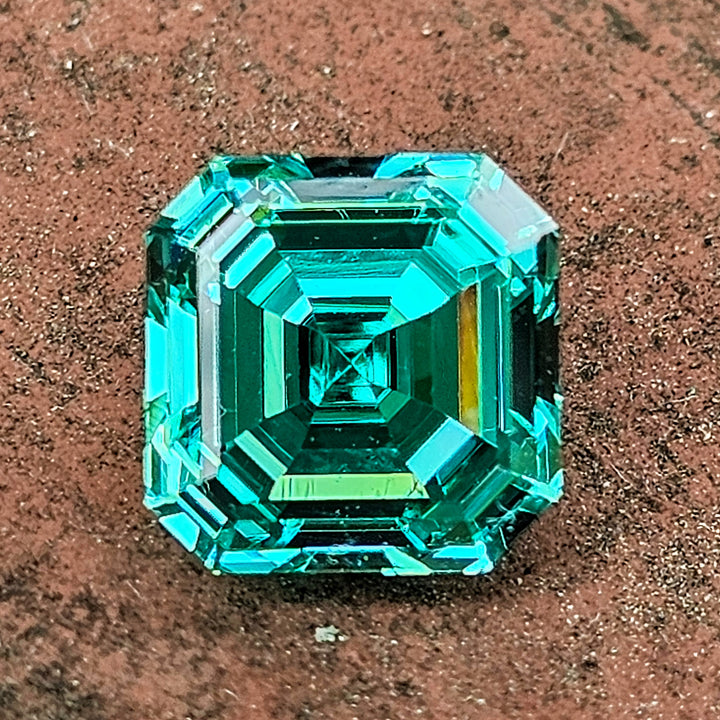 Repurposed Teal "Paraiba" YAG, Asscher Cut, 4.73 Carats