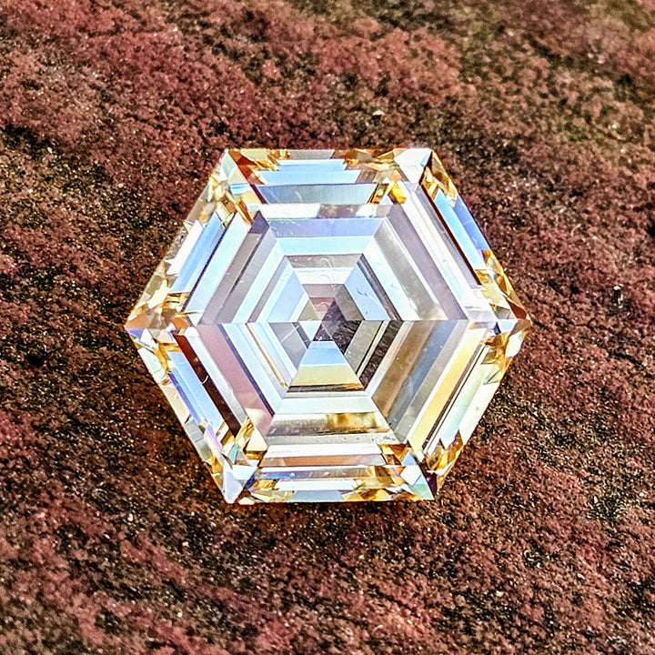 Experimental Samarium YAG, Hexagon Step Cut, 8.24 Carats
