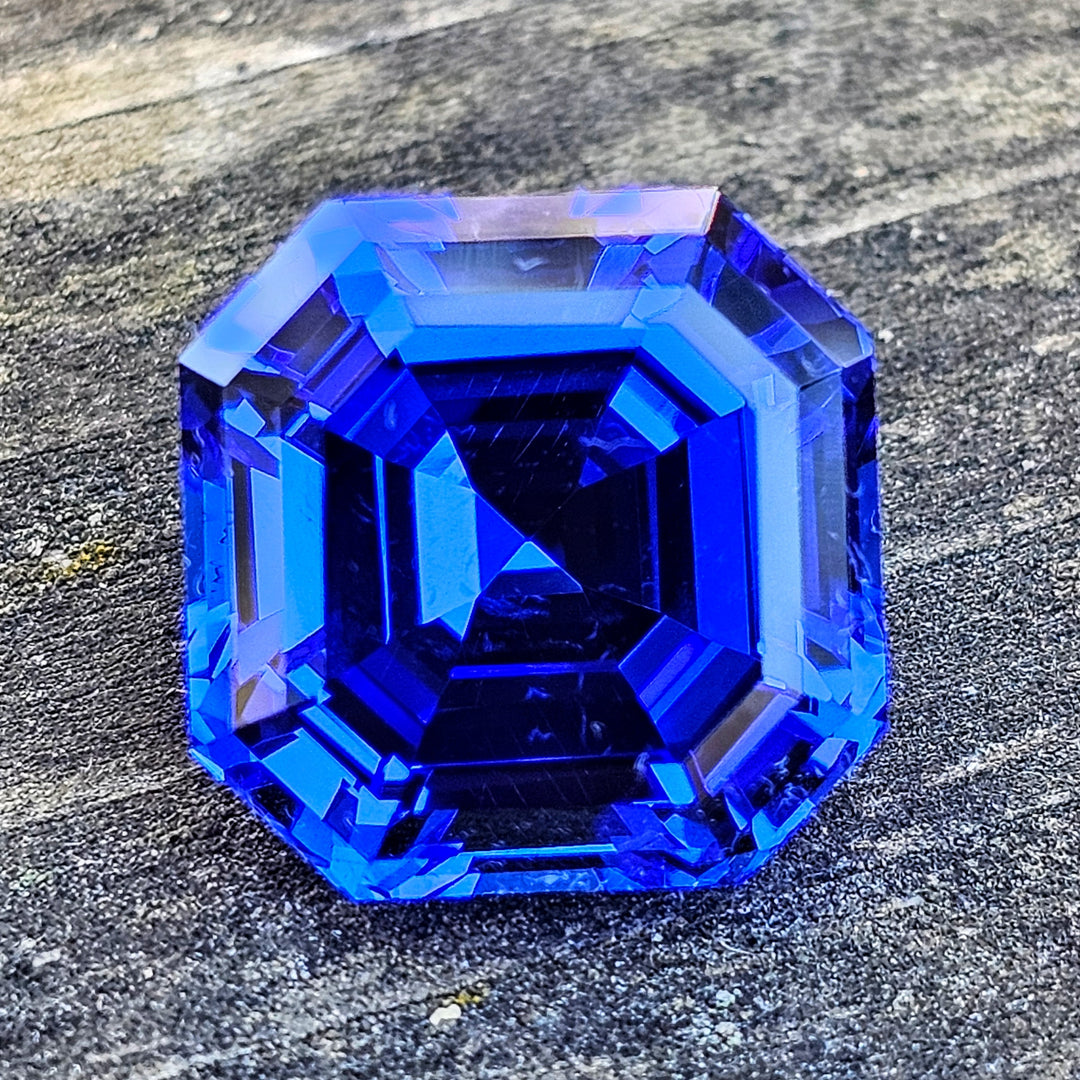 Djeva Fire Blue Lab Spinel, Asscher Cut, 15.60 Carats