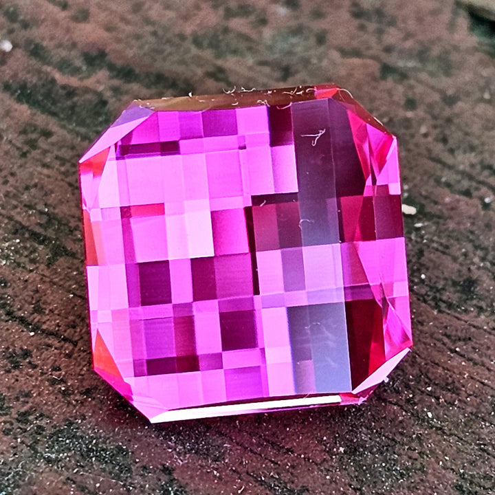 Jedi Color Czochralski Lab Spinel, Pixel Square Cut, 10.09 Carats