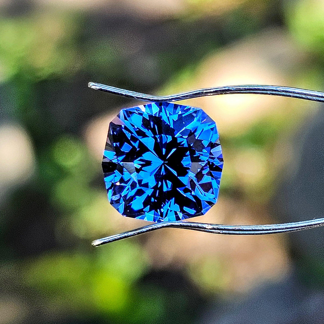 Blue Czochralski Lab Sapphire, House Of Sylas Cushion Cut, 10.7 Carats - DJEVA