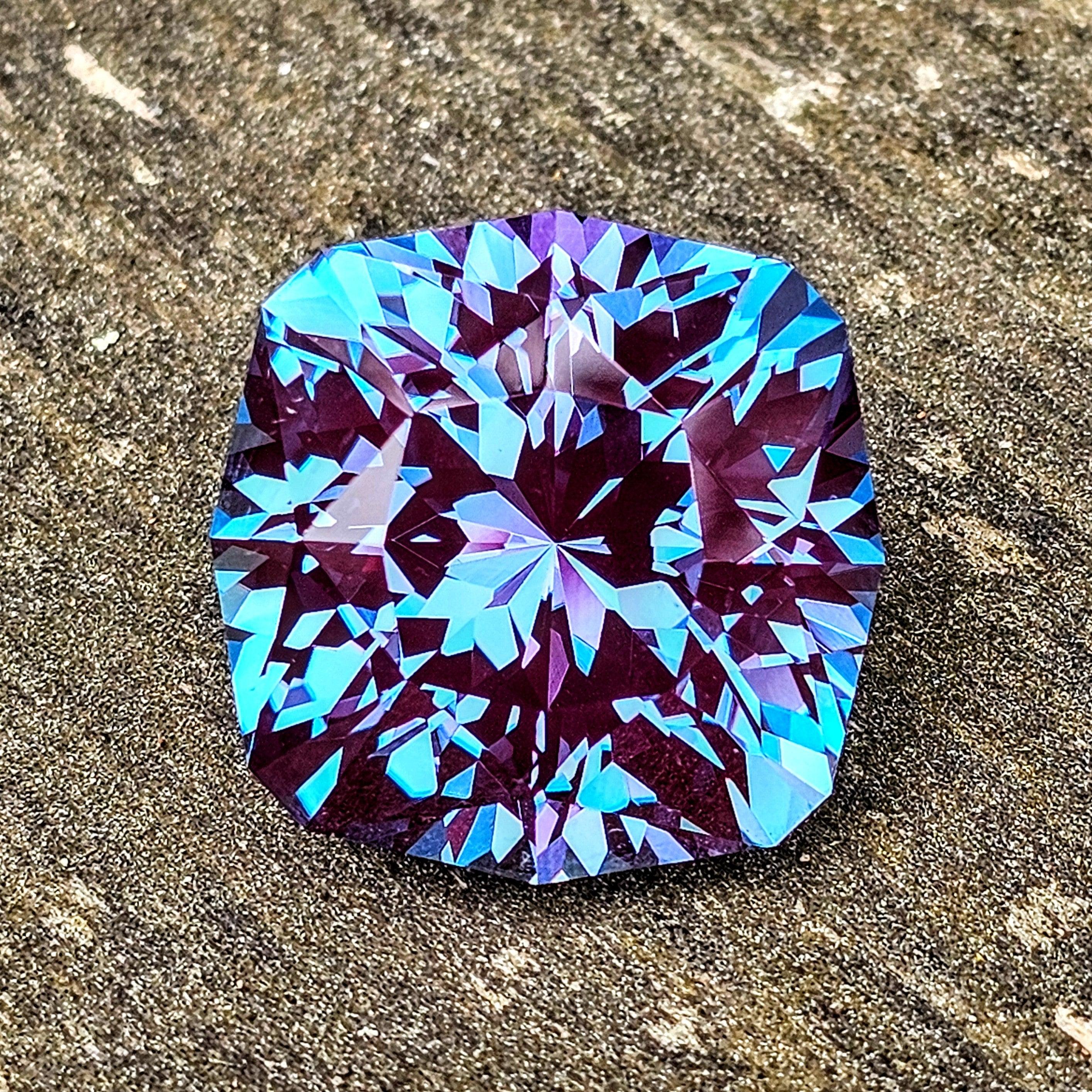 Bright Teal Colored Czochralski Alexandrite, House Of Sylas