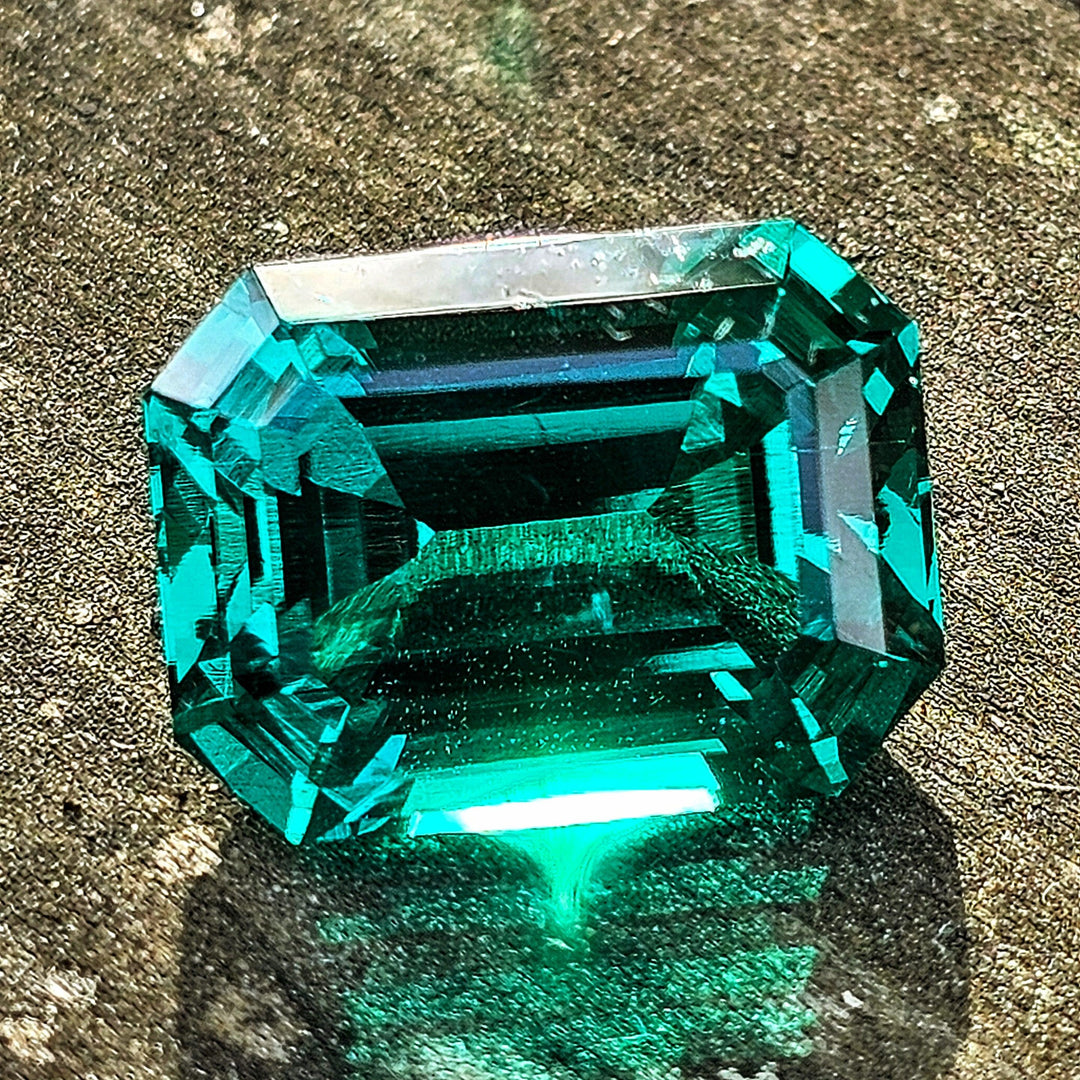 Colombian Color Green Lab Emerald, Emerald Cut, 10.13 Carats - DJEVA