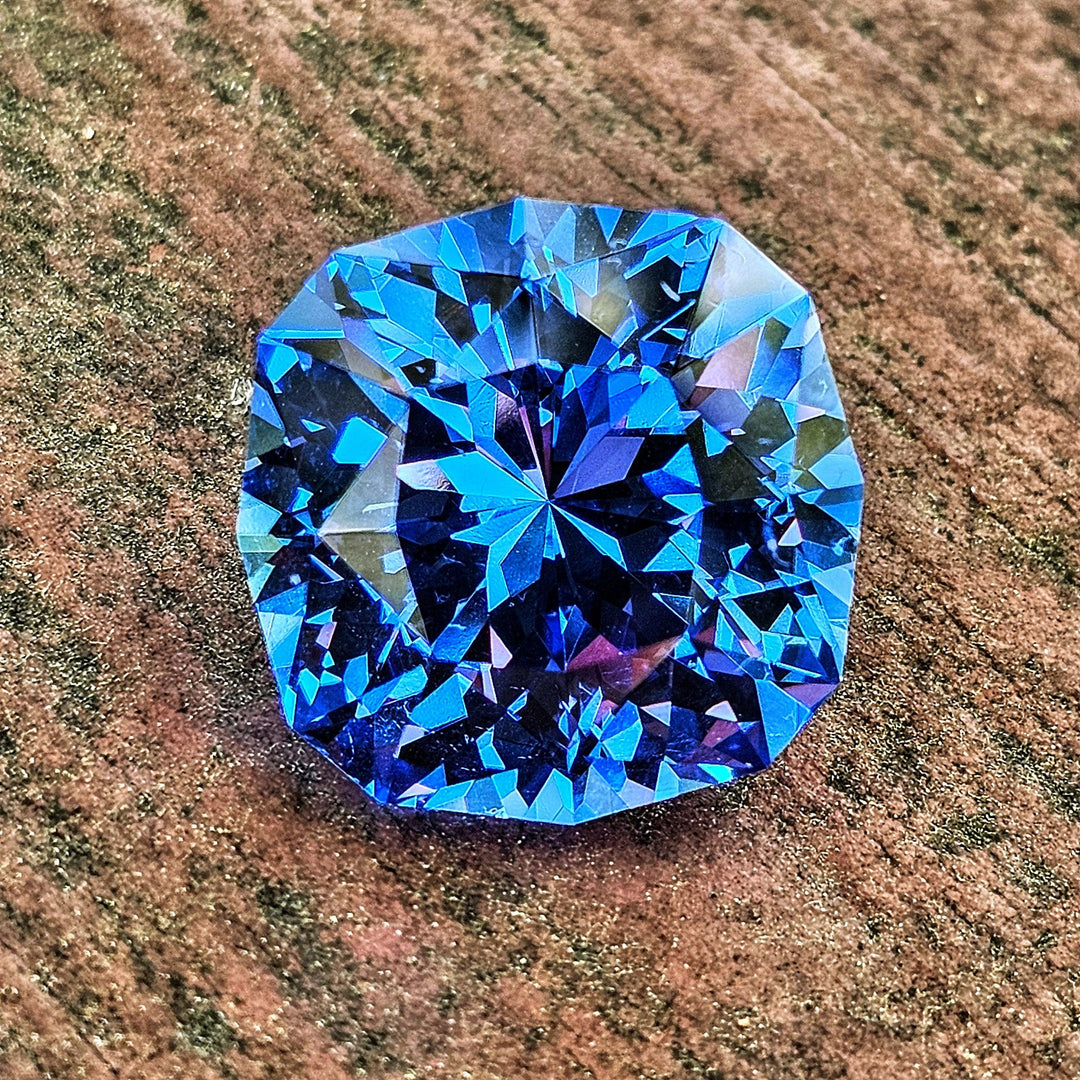 Cornflower Blue Lab Spinel, House Of Sylas Cushion Cut, 33.1 Carats - DJEVA