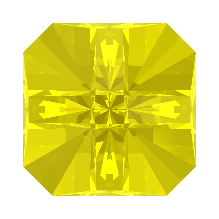 Custom "ULTRA" Glow In the Dark Lab Garnet Cross Square Gem