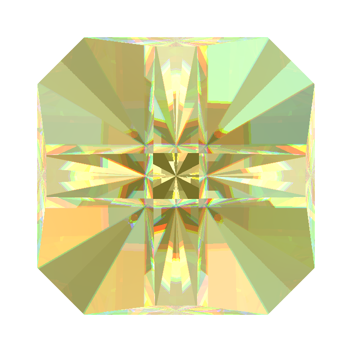 Custom 🦄🌈🪄 Rutile Cross Square Gem