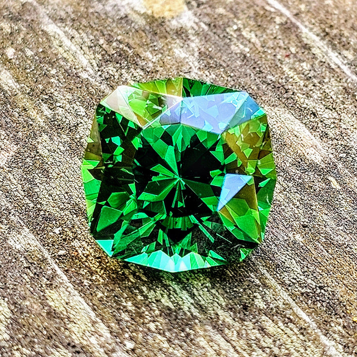 Green CTH YAG, House Of Sylas Cushion Cut, 16.25 Carats - DJEVA