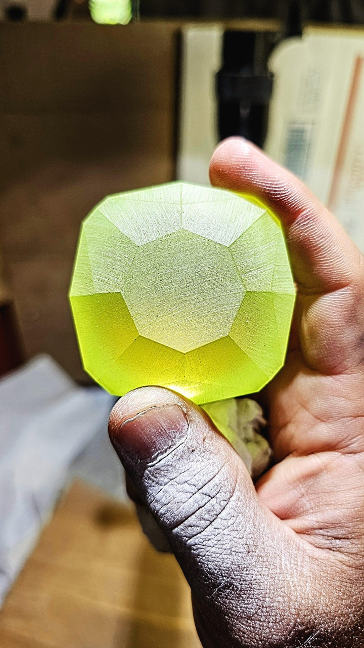 Green LuAG, House Of Sylas Cushion Cut, 1351.1 Carats - DJEVA