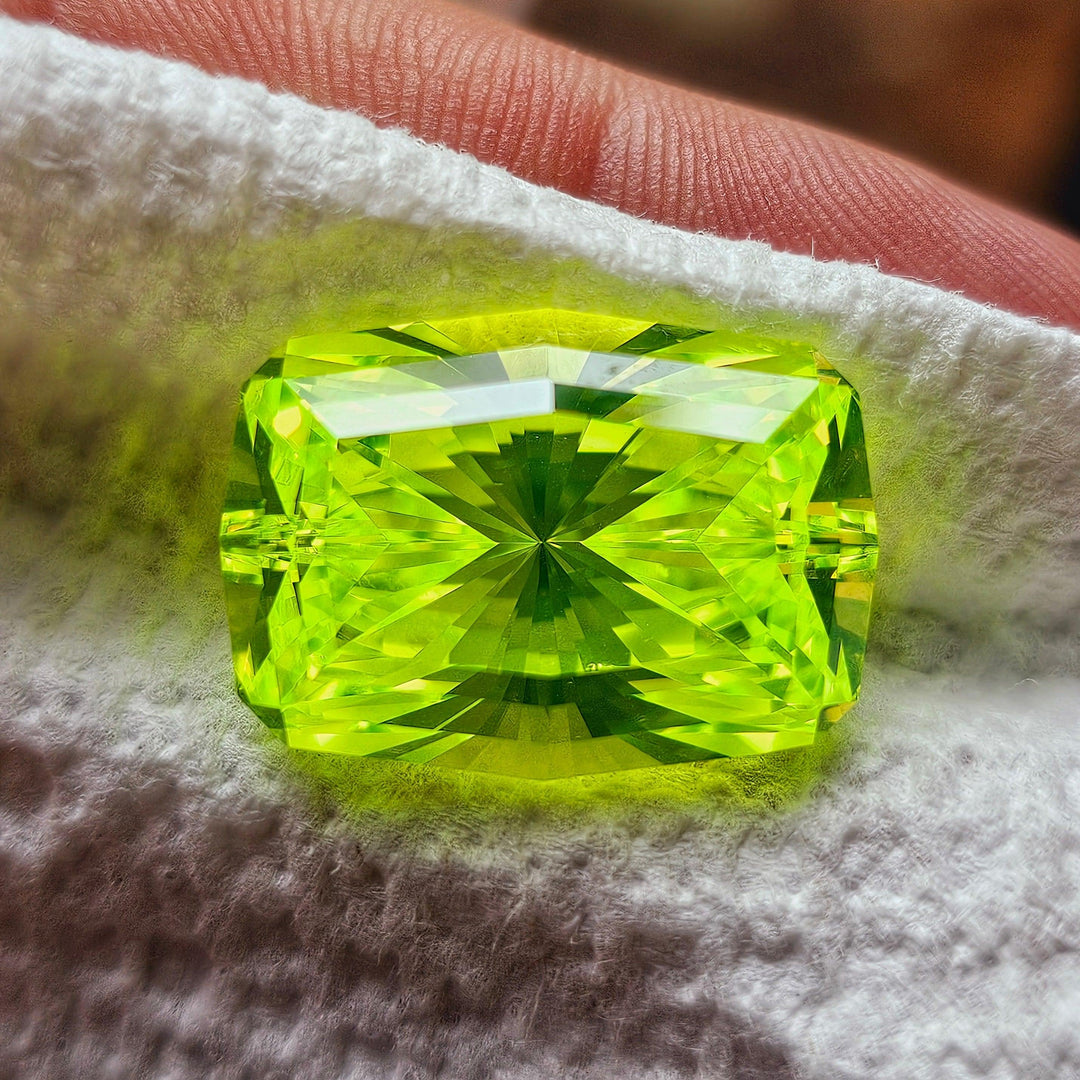 Green LuAG, Long Cushion Cut, 53.45 Carats - DJEVA