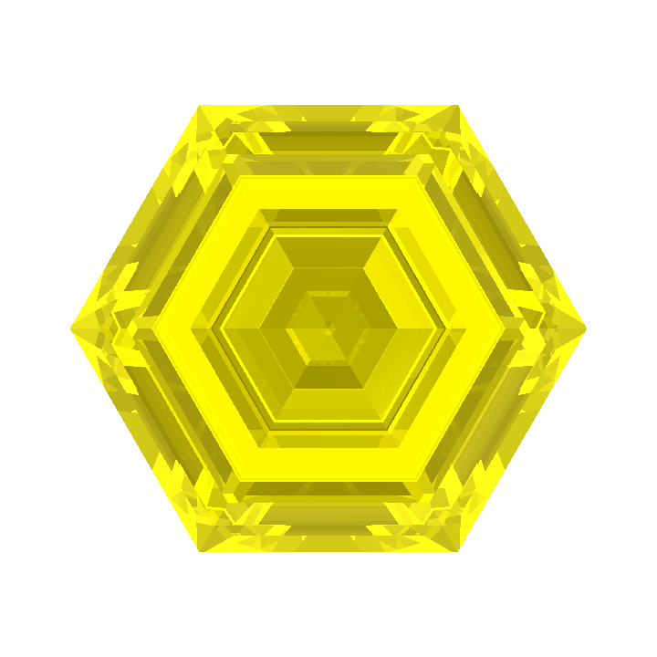 Custom "ULTRA" Glow In the Dark Lab Garnet Hexagon Step Gem
