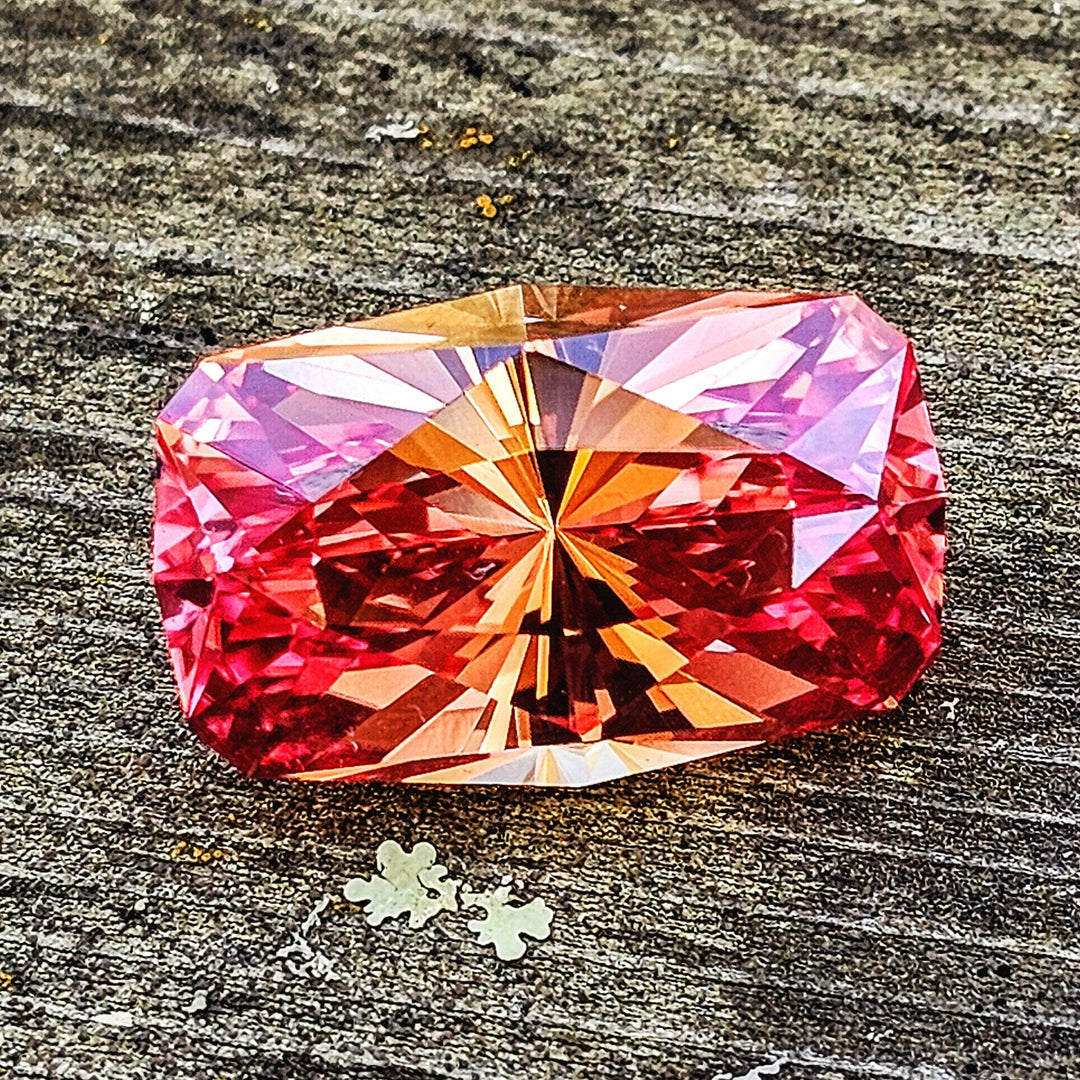 Light Orange Padparadscha Lab Sapphire, House Of Sylas Long Cushion Cut, 21.55 Carats - DJEVA