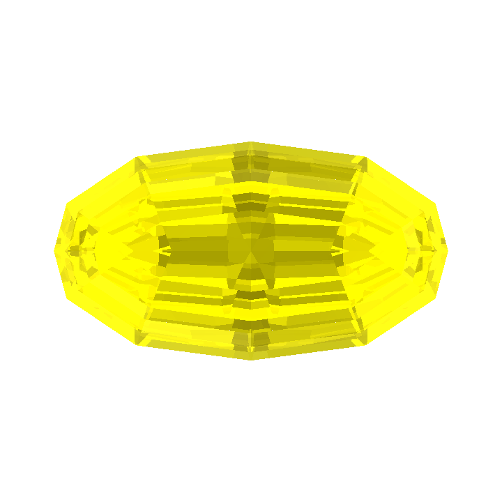 Custom "ULTRA" Glow In the Dark Lab Garnet Long Step Oval Gem
