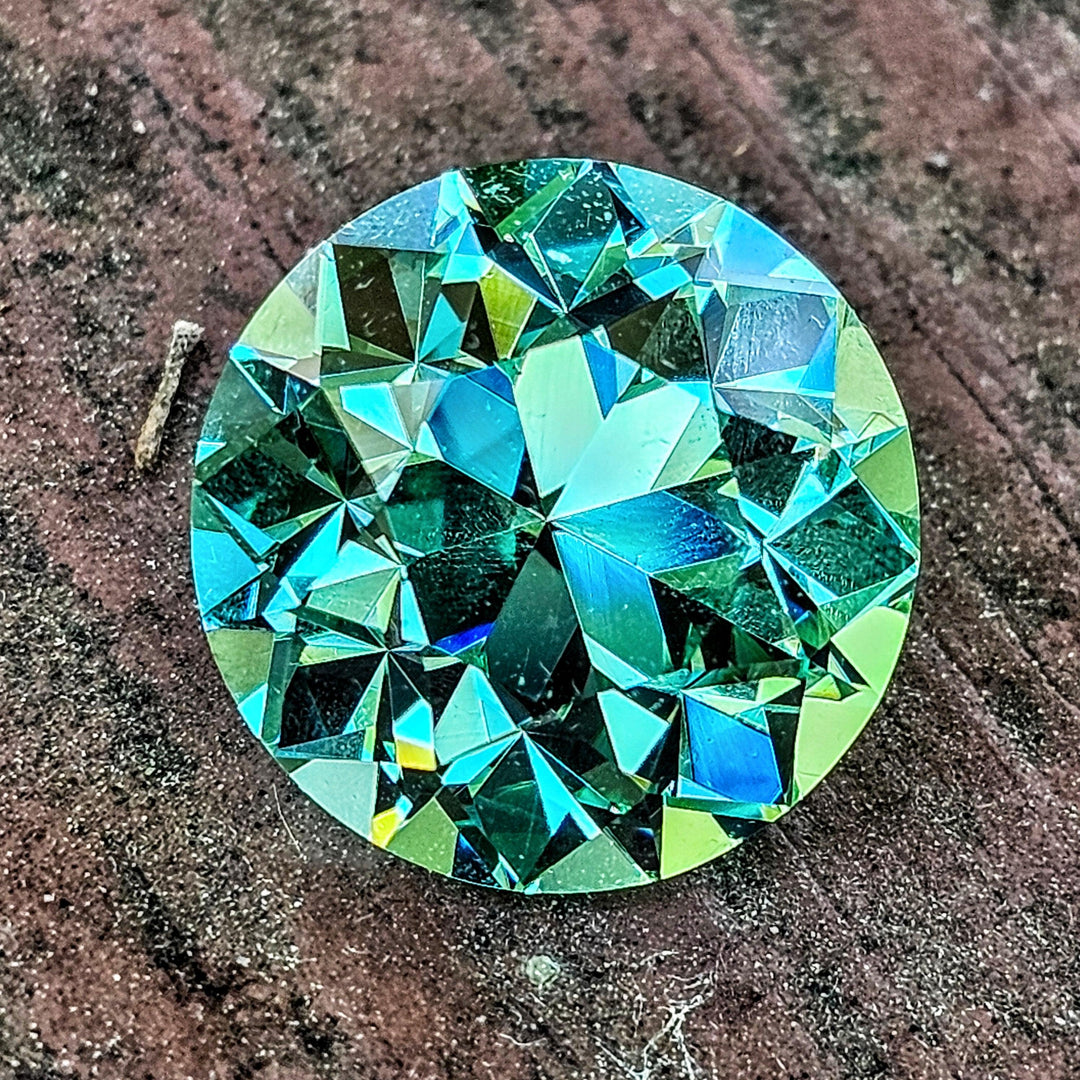 Pastel Mint Laser Garnet, Traditional Round Brilliant Cut, 26.7 Carats - DJEVA