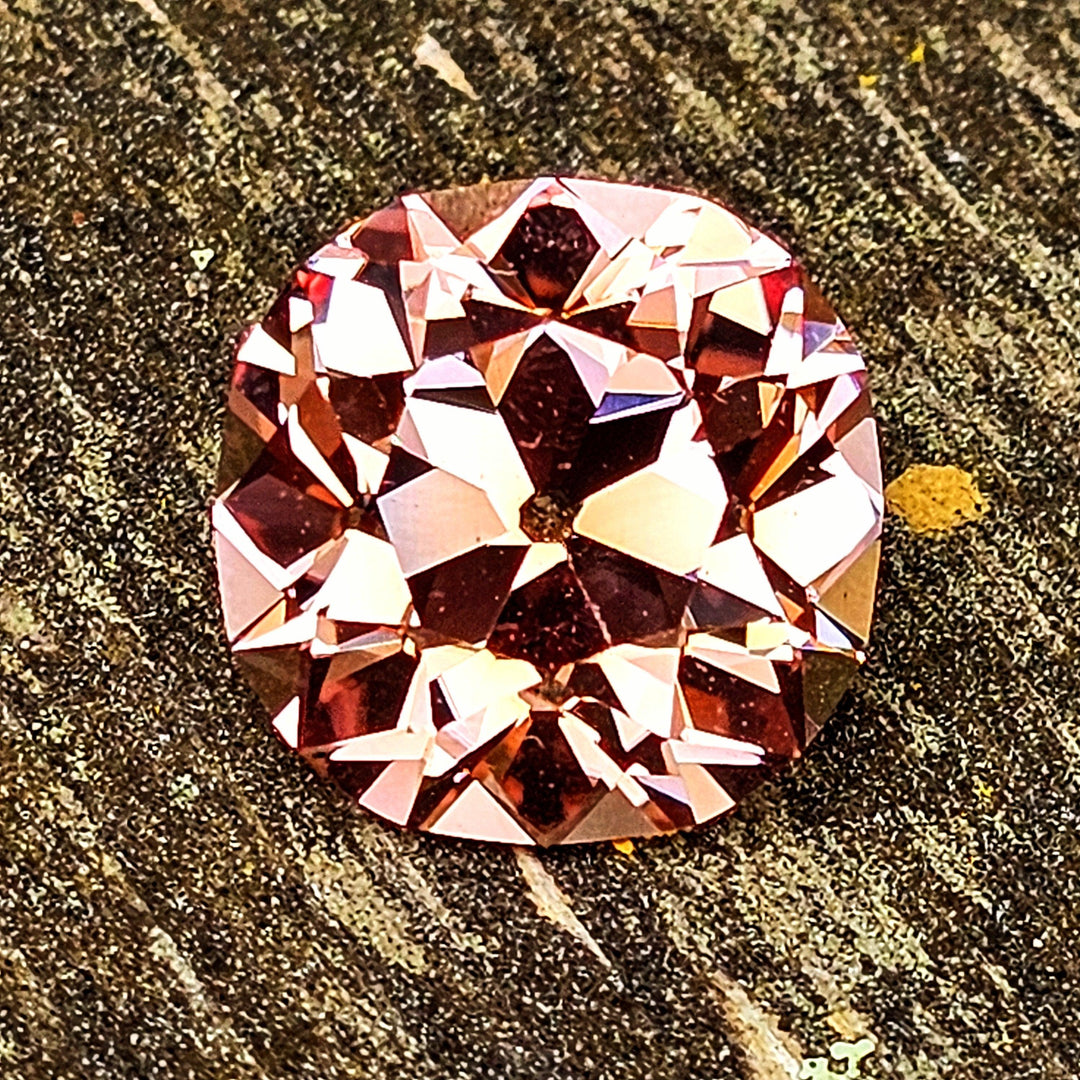 Peachy 🍑 "Morganite" Colored Lab Sapphire, Antique Cushion Cut, 22.5 Carats - DJEVA