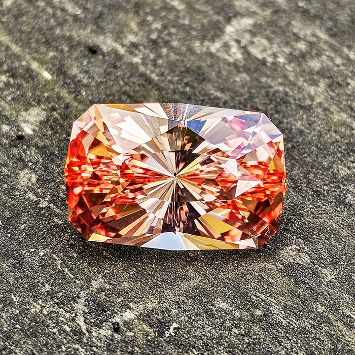 Peachy 🍑 "Morganite" Colored Lab Sapphire, House Of Sylas Long Cushion Cut, 21.2 Carats - DJEVA