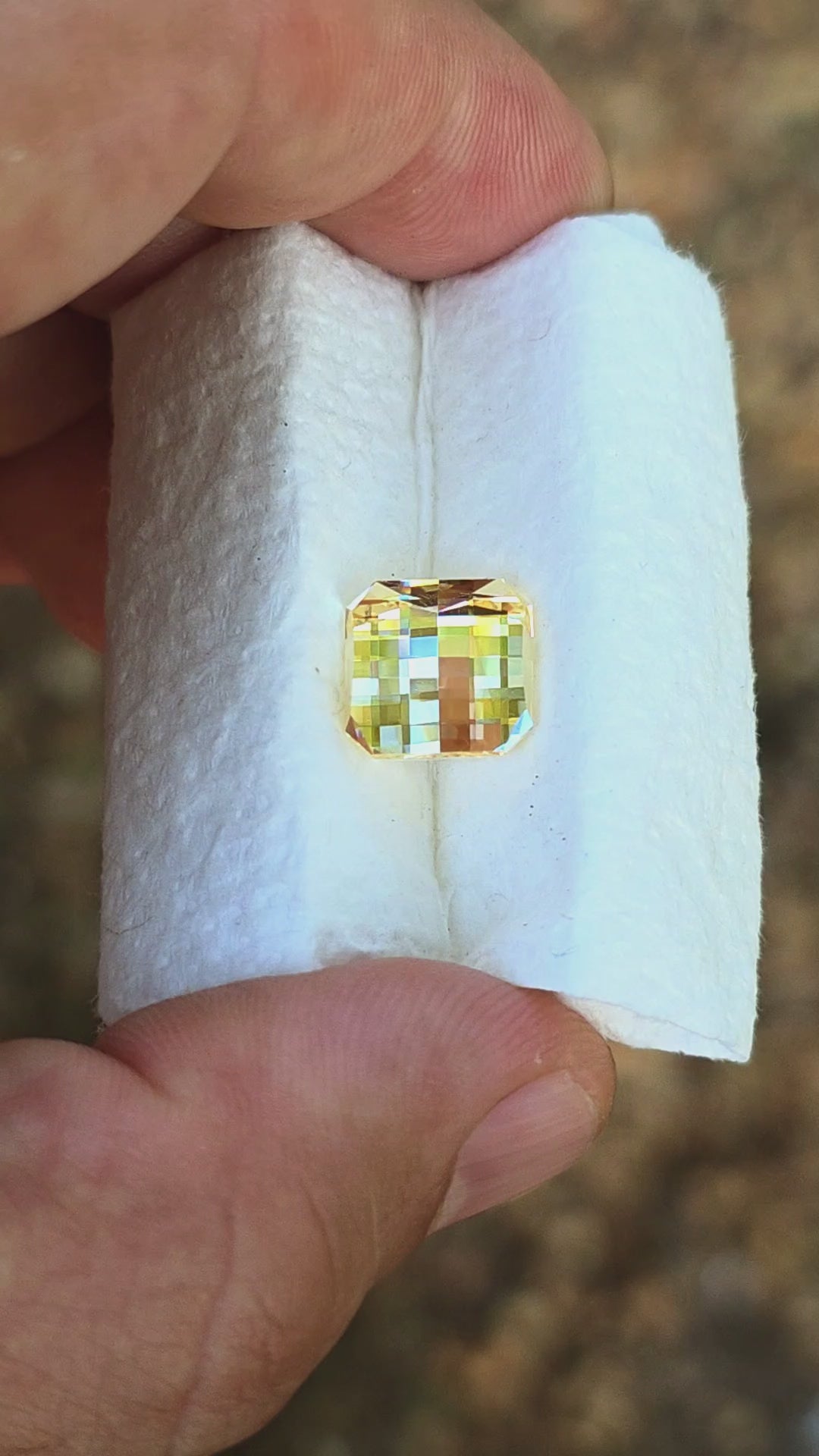 Experimental Samarium YAG, Pixel Square Cut, 9.03 Carats