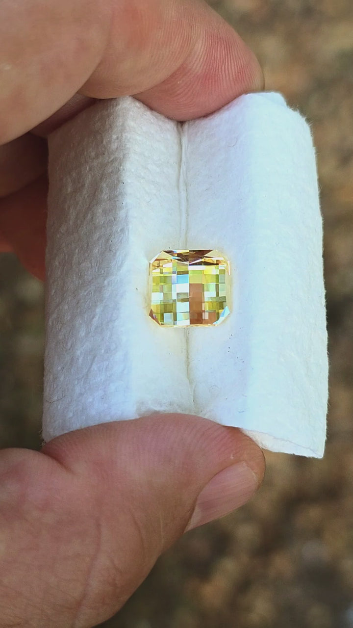 Experimental Samarium YAG, Pixel Square Cut, 9.03 Carats