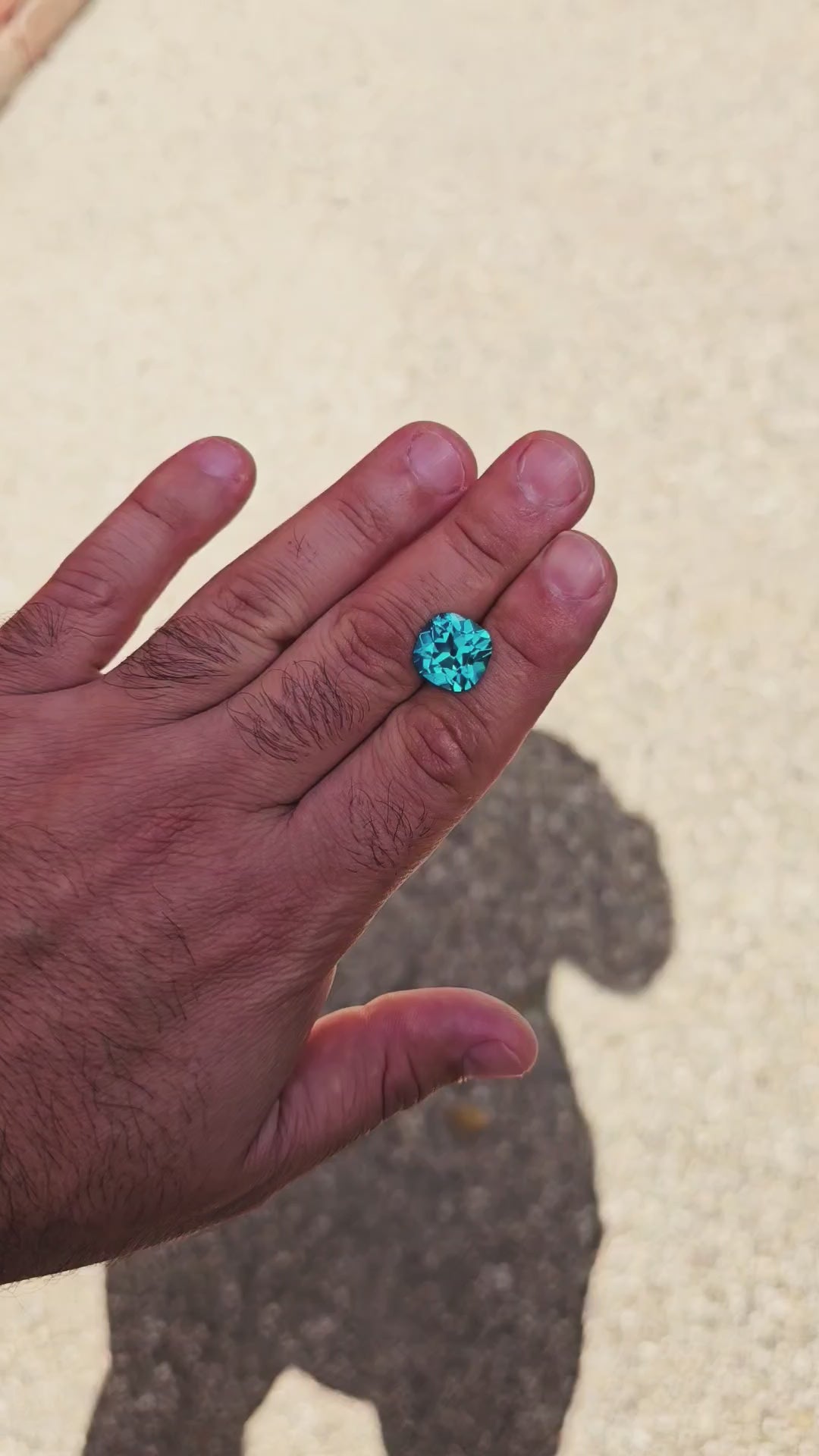 Bright Cobalt Teal Lab Sapphire, Antique Cushion Cut, 11.55 Carats