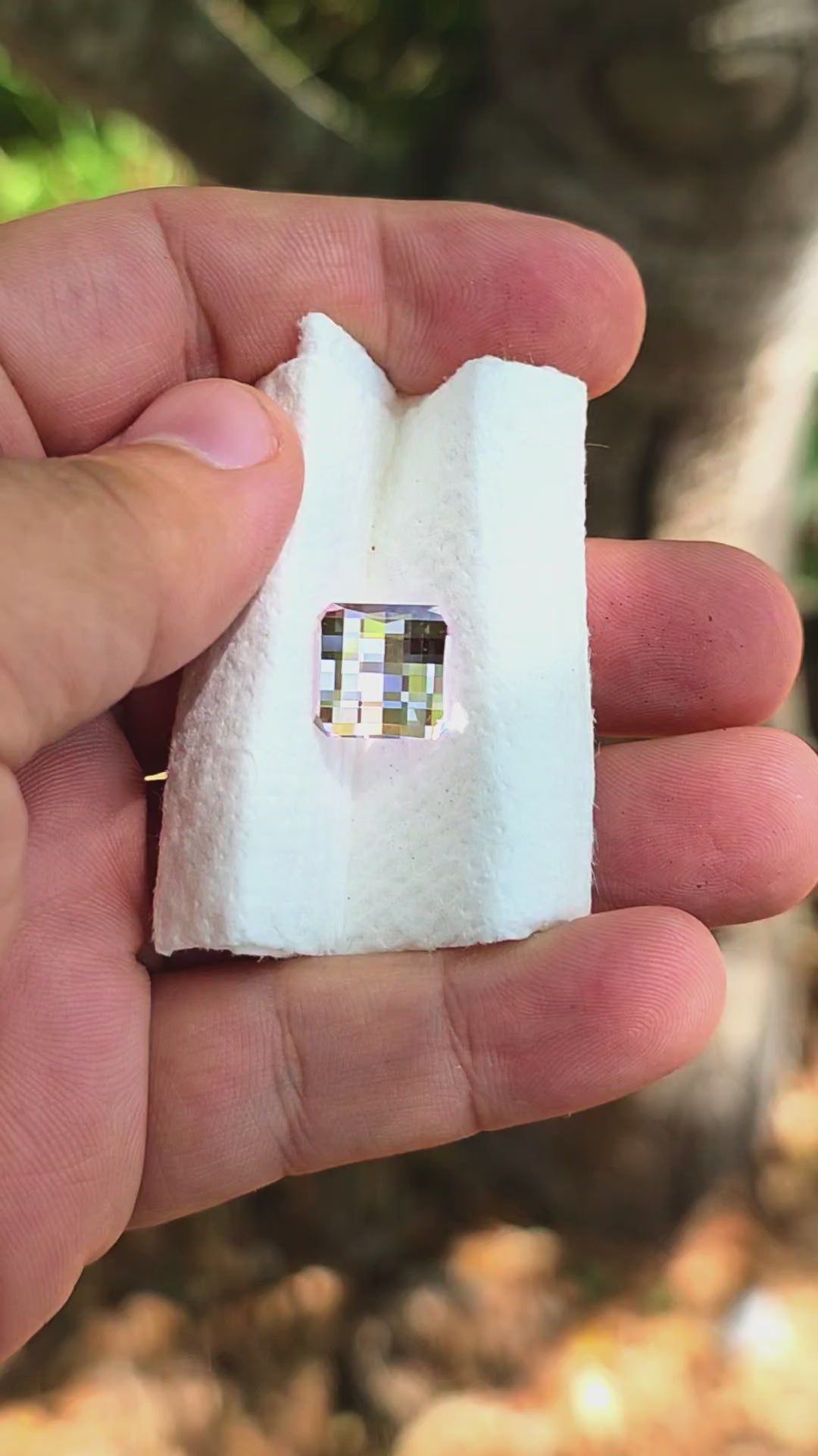 Light Pink Padparadscha Lab Sapphire, Pixel Square Cut, 8.25 Carats