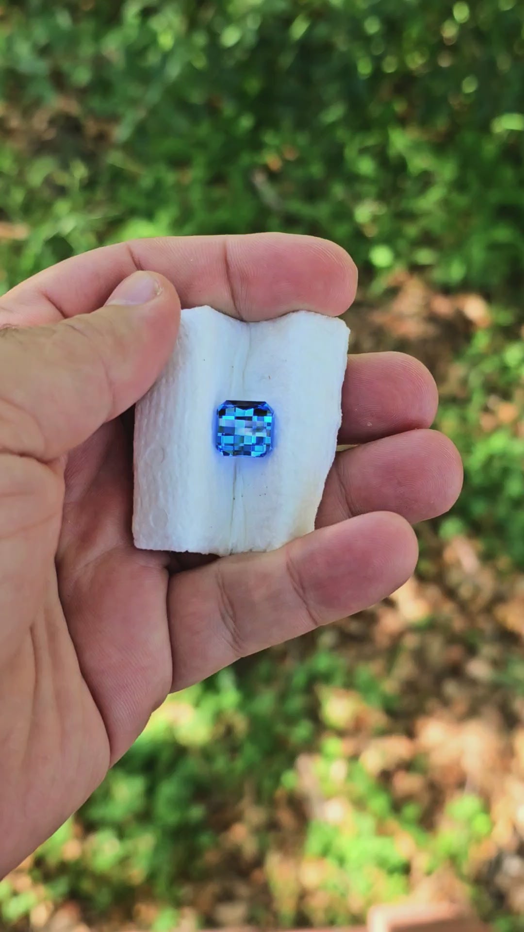 Vivid Blue Lab Spinel, Pixel Square Cut, 8.30 Carats