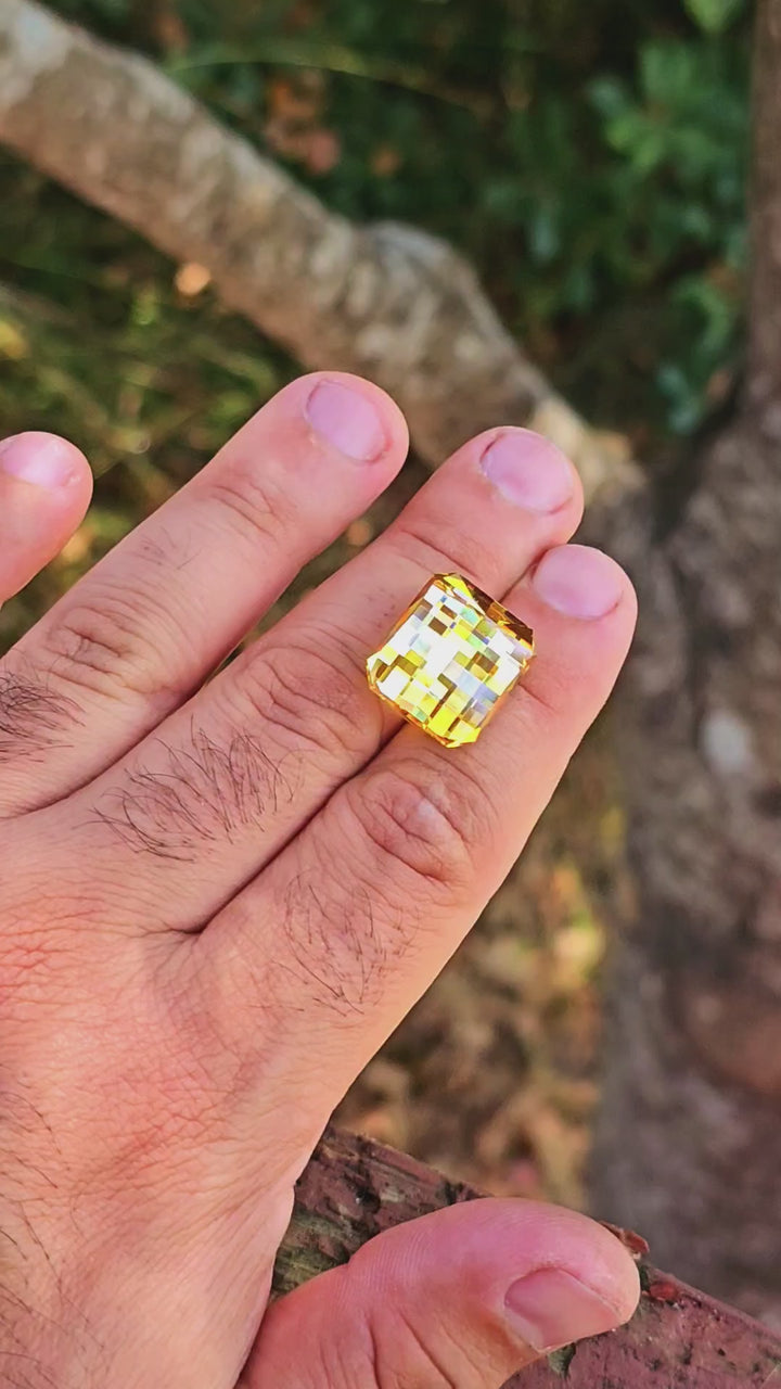 Experimental Samarium YAG, Pixel Rectangle Cut, 40.2 Carats