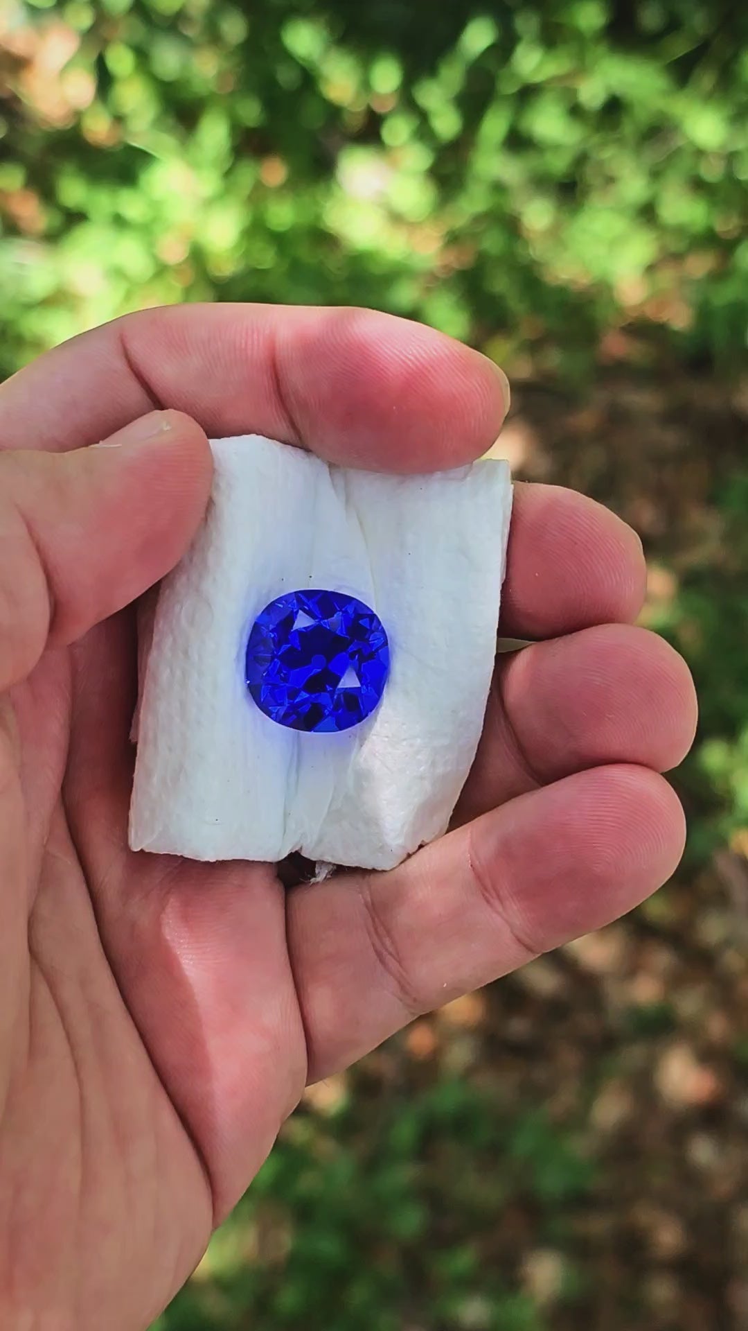 Djeva Fire Blue Lab Spinel, Antique Cushion Cut, 18.41 Carats
