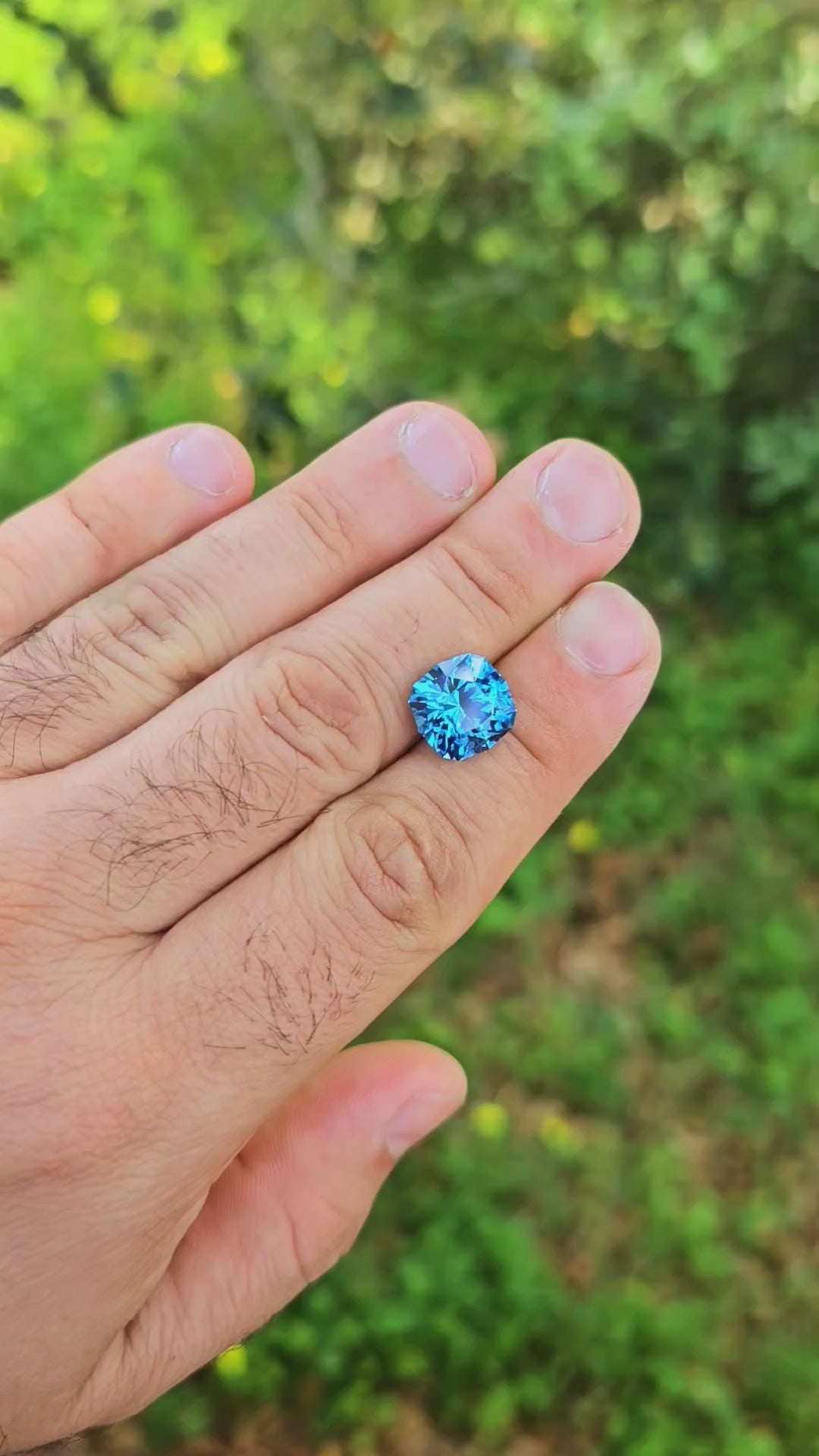 Cerulean Blue Lab Sapphire, House Of Sylas Cushion Cut, 9 Carats