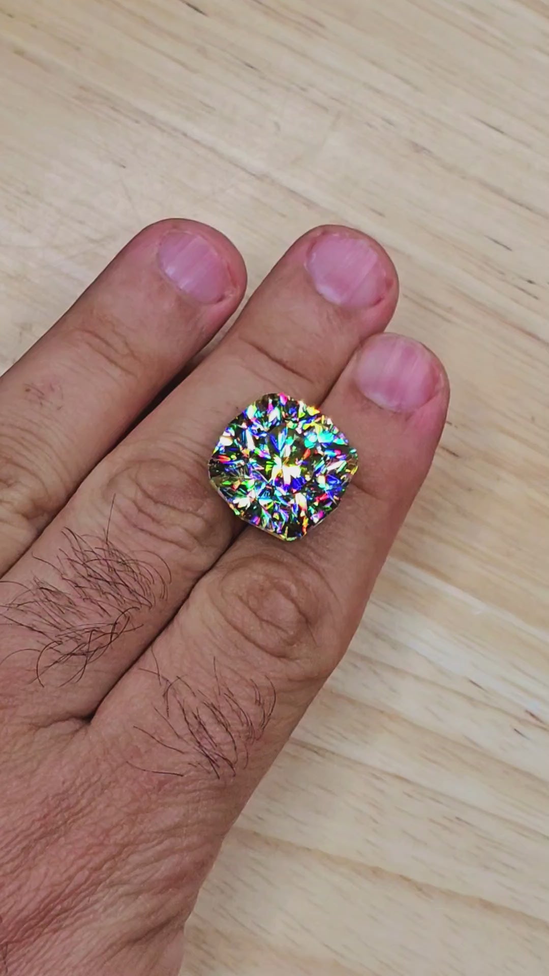 White Rutile 🌈🍭🦄, House Of Sylas Cushion Cut, 35.96 Carats