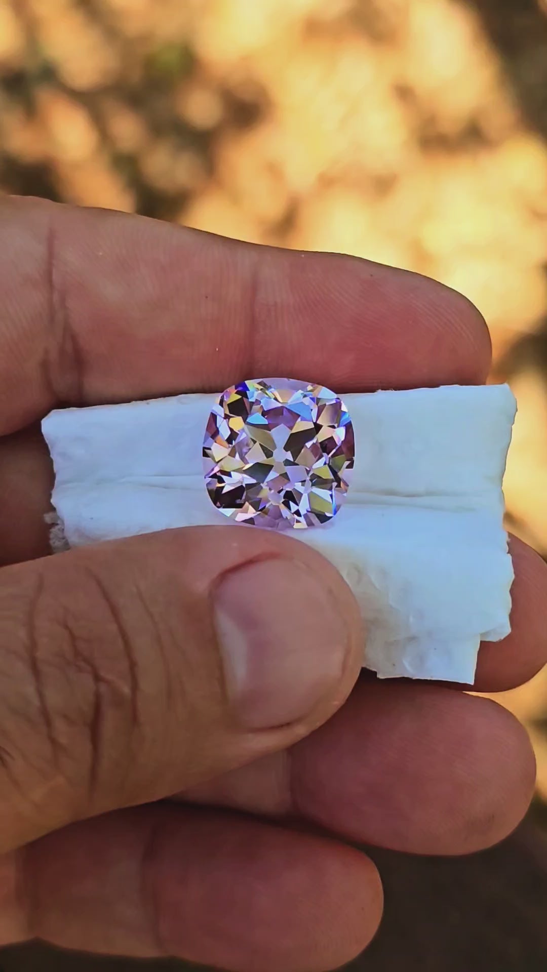 Purple Neodymium YAG, Antique Cushion Cut, 19.36 Carats
