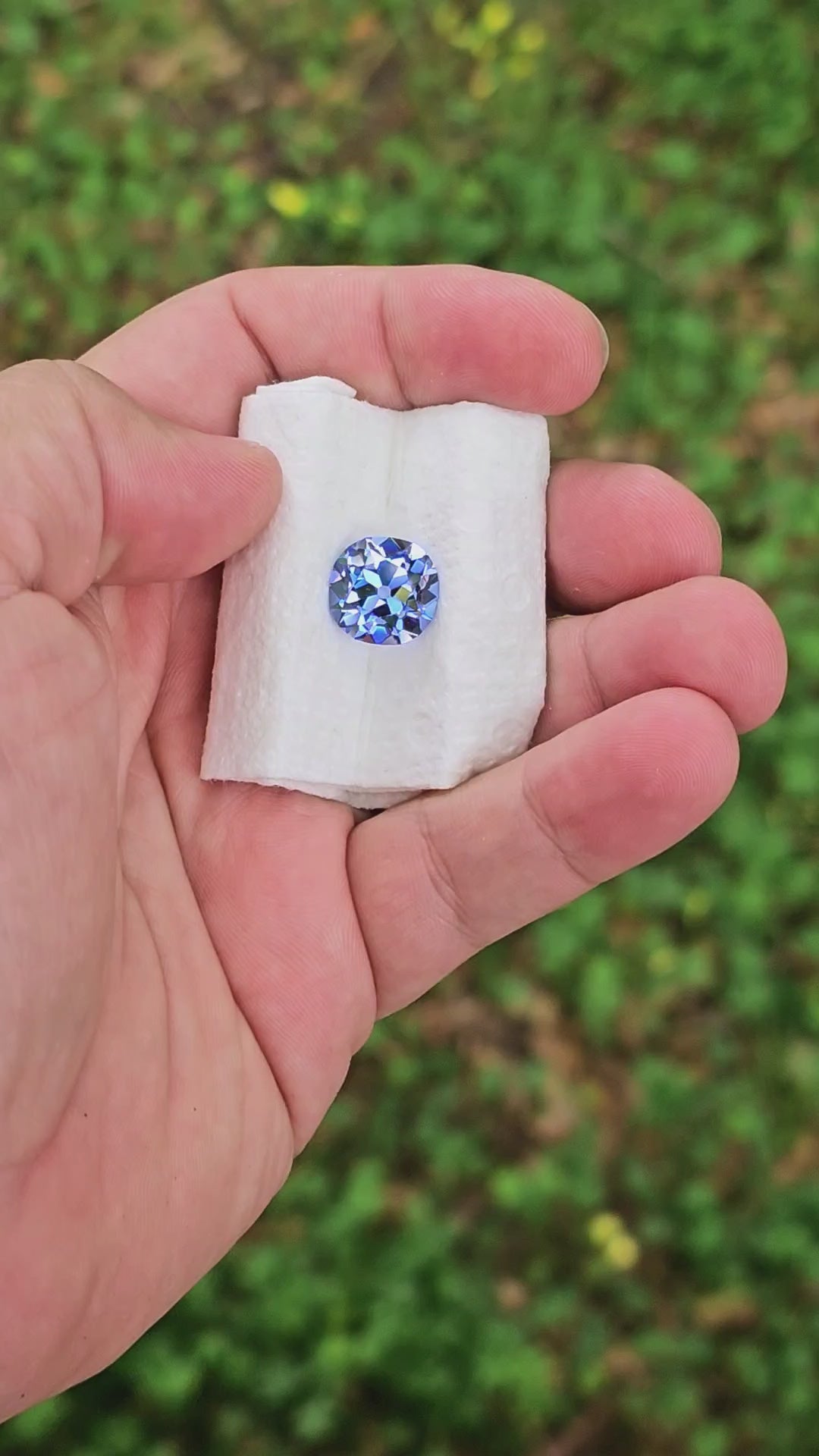 Blue Czochralski Lab Sapphire, Antique Cushion Cut, 9.83 Carats
