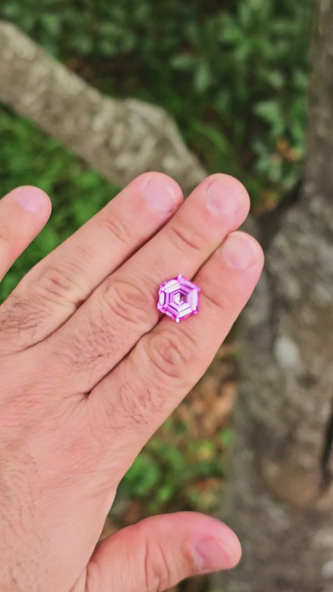 Star Wars Pink Laser Ruby, Hexagon Step Cut, 9.33 Carats