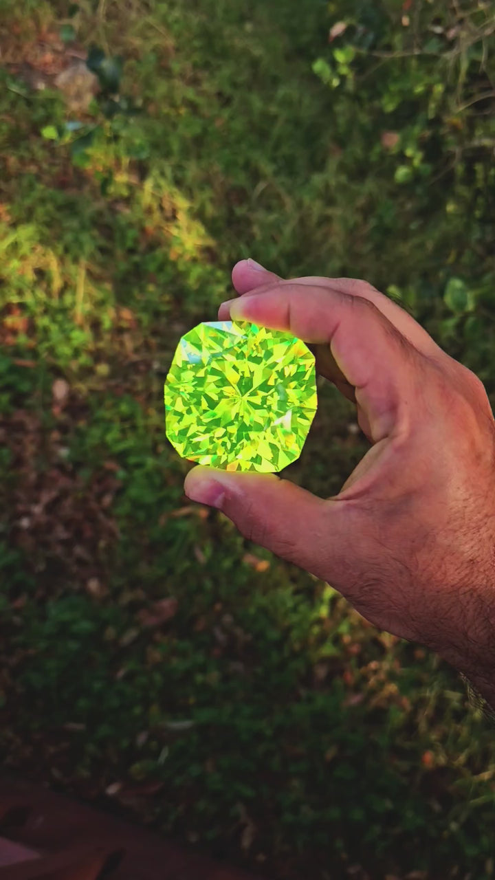 Green LuAG, House Of Sylas Cushion Cut, 1351.1 Carats