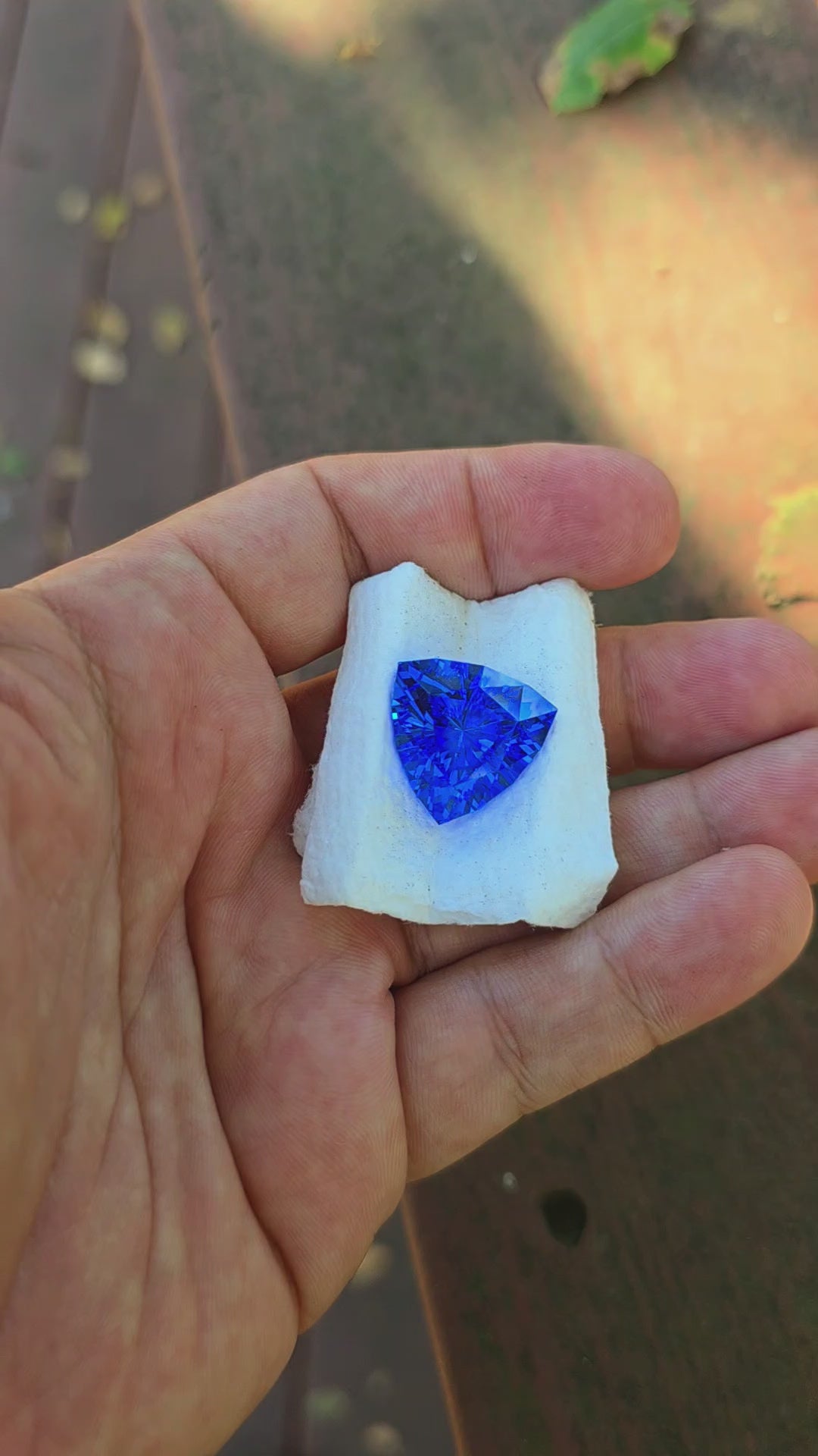 Czochralski Cobalt Spinel, Trillian Internal Reflections Cut, 22.81 Carats