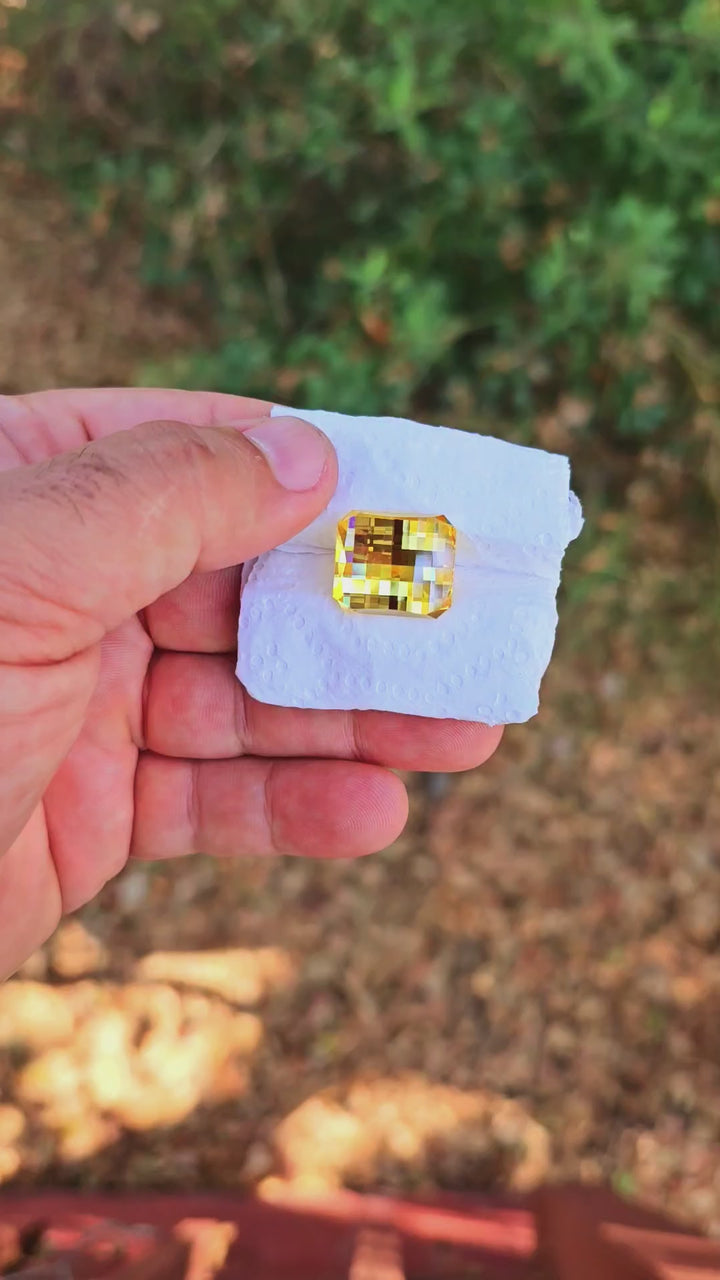 Experimental Samarium YAG, Pixel Rectangle Cut, 40.2 Carats