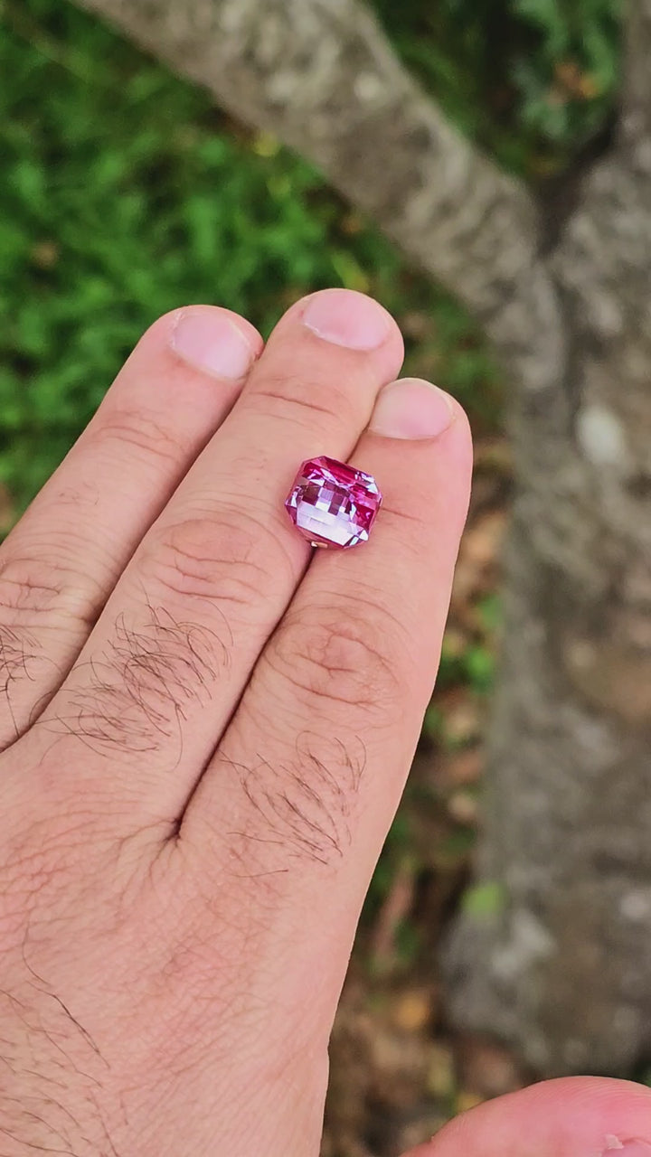 Repurposed Laser Alexandrite, Pixel Square Cut, 8.22 Carats