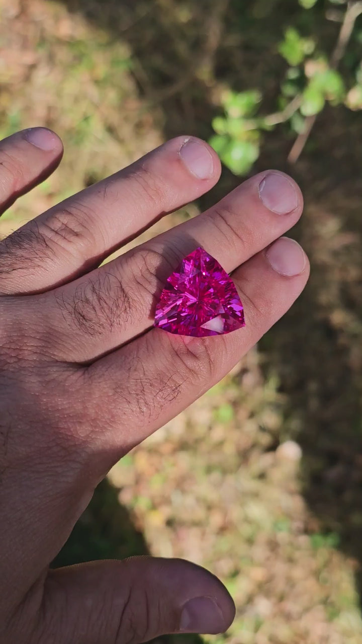 Star Wars Pink Laser Ruby, Trillian Internal Reflections Cut, 46.6 Carats