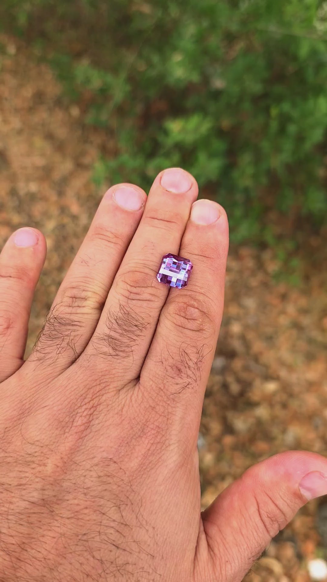 Repurposed Laser Alexandrite, Pixel Rectangle Cut, 8.11 Carats