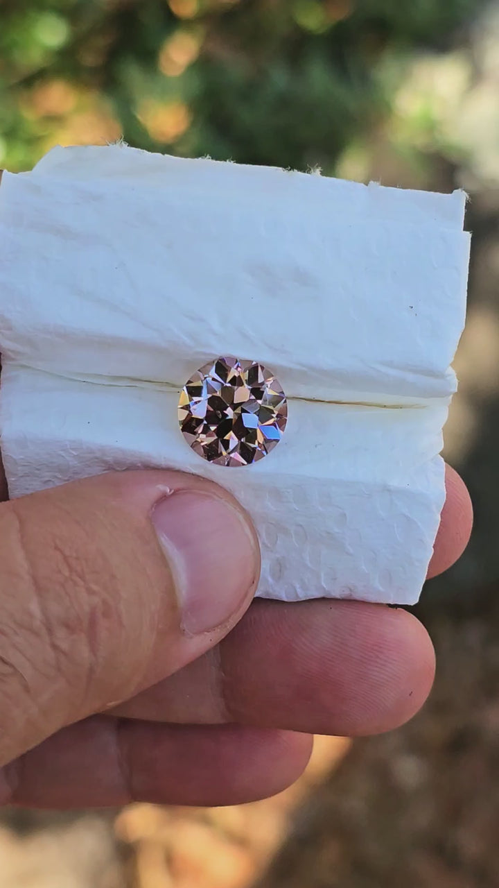 Purple Neodymium+ YAG, Traditional Round Brilliant Cut, 9.08 Carats