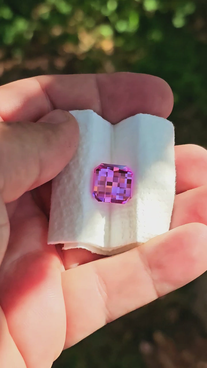 Star Wars Pink Laser Ruby, Pixel Square Cut, 11.30 Carats