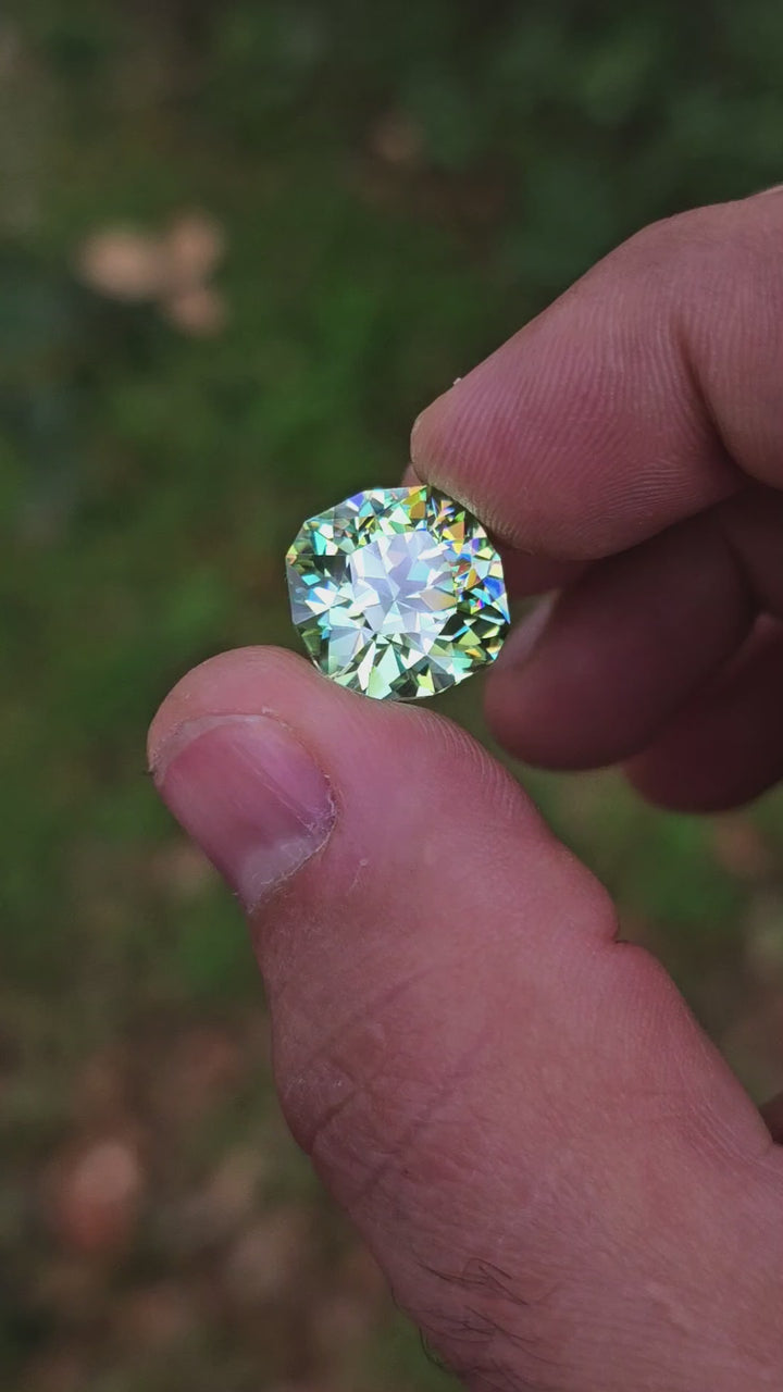 Green Lithium Tantalate, House Of Sylas Cushion Cut, 26.045 Carats
