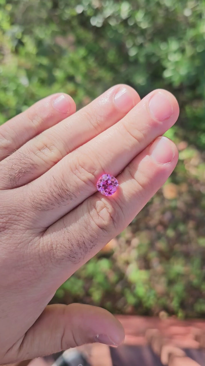 Star Wars Pink Laser Ruby, Antique Cushion Cut,  4.14 Carats