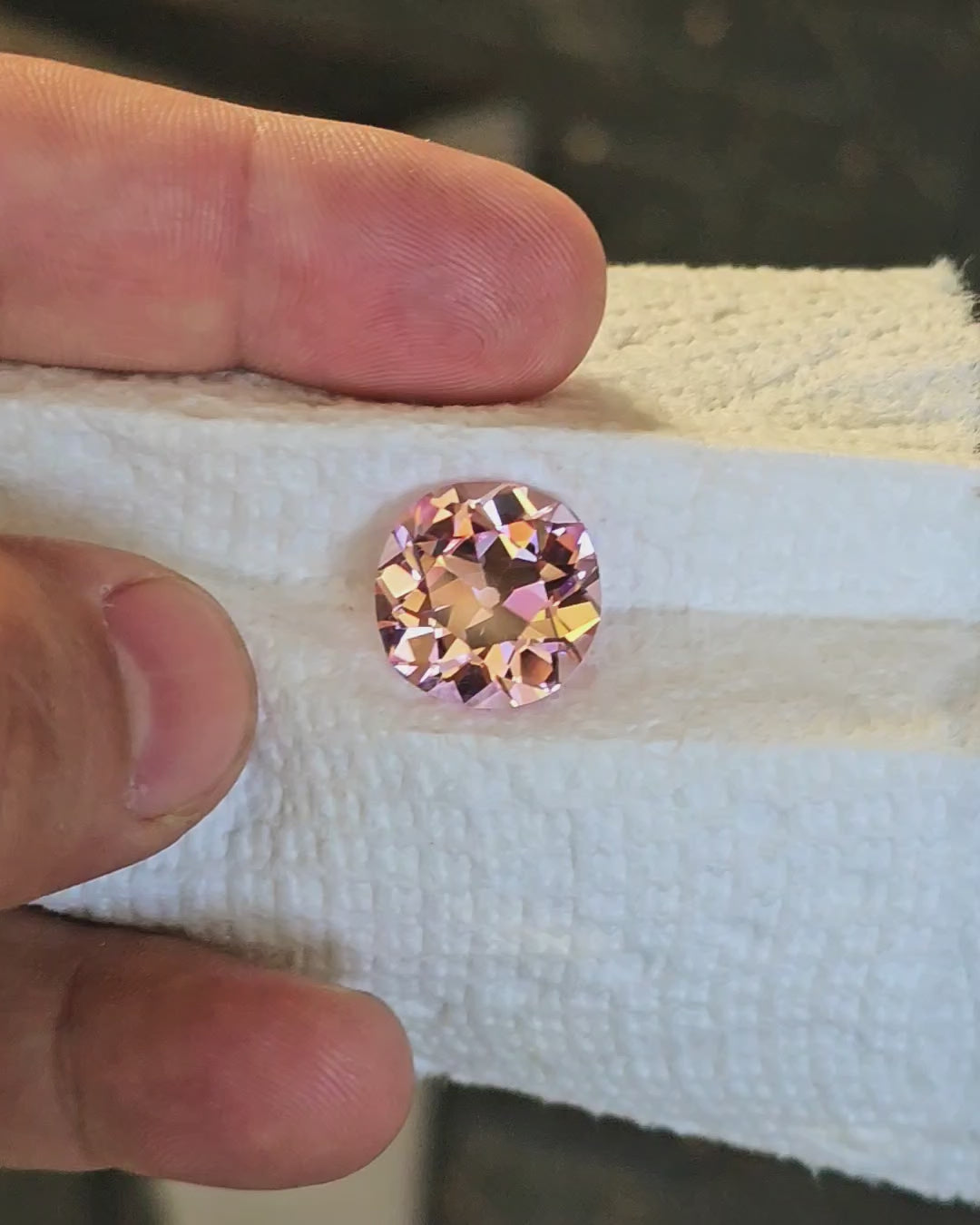 Lilac Purple Czochralski Lab Sapphire, Antique Cushion Cut, 17.45 Carats