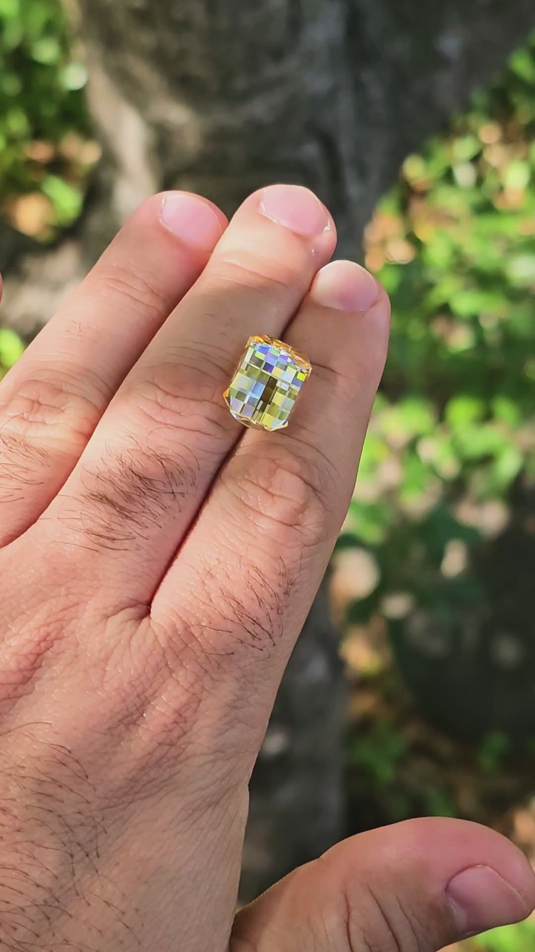 Experimental Samarium YAG, Pixel Rectangle Cut, 14.96 Carats