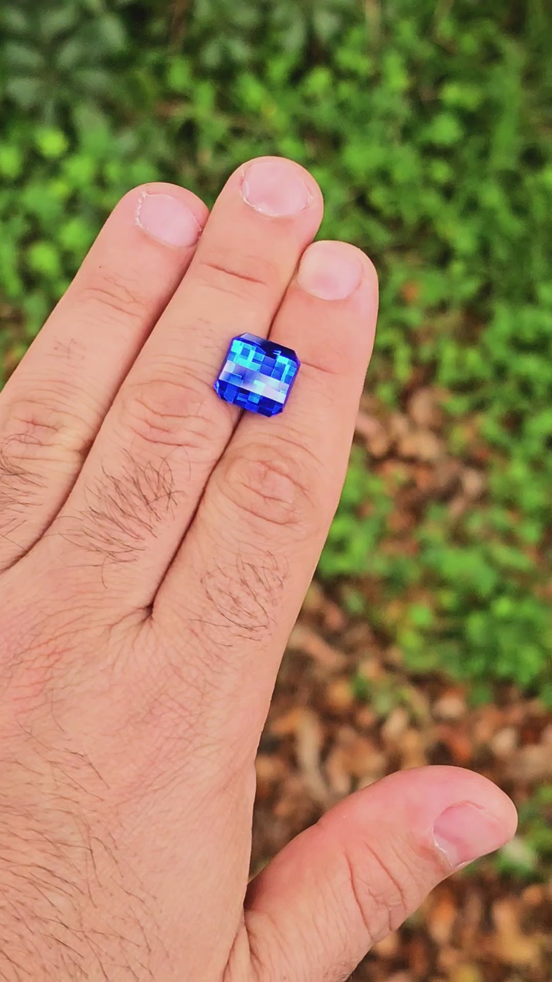 Djeva Fire Blue Lab Spinel, Pixel Square Cut, 9.94 Carats